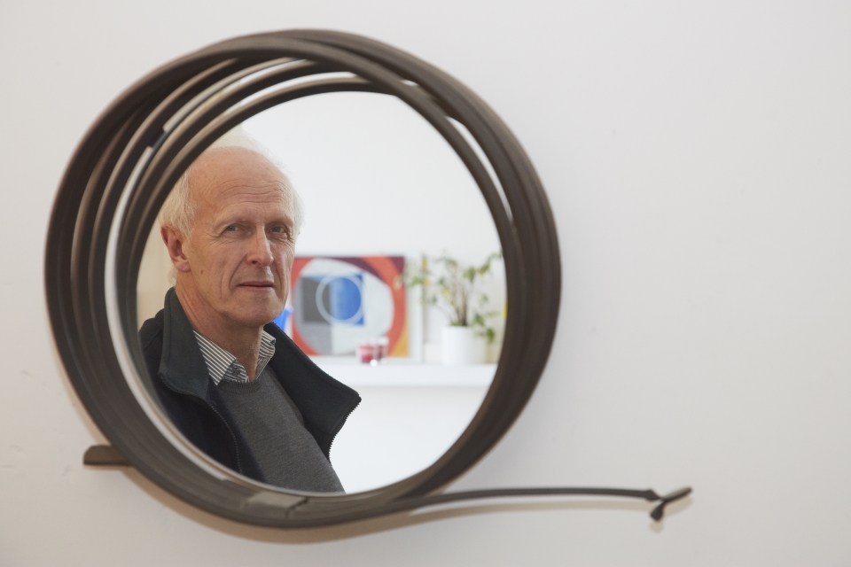 The Author reflected in a mirror by John Creed. Image copyright Andy Phillipson